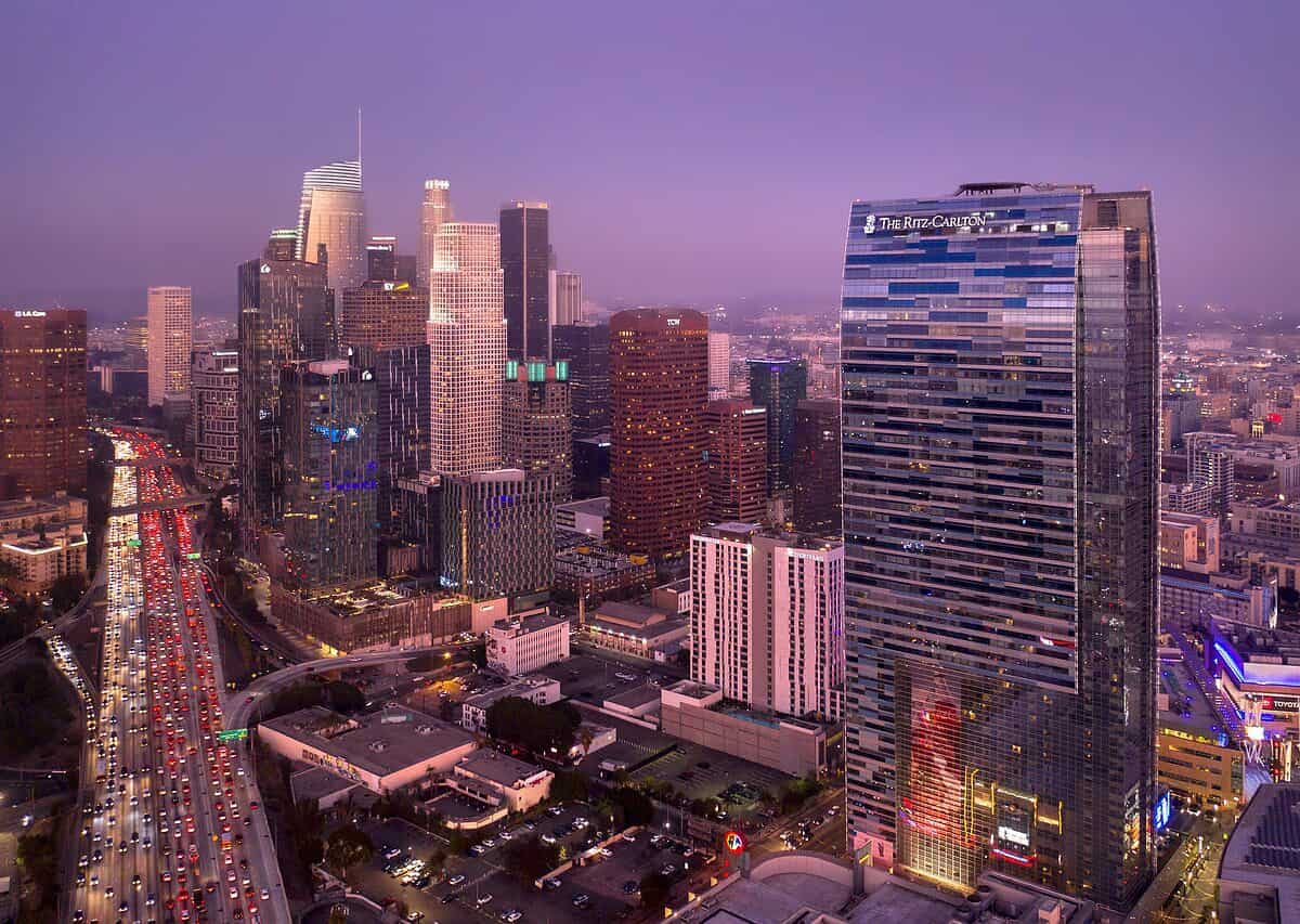 The Ritz-Carlton Los Angeles is located in downtown Los Angeles and only a block away from the Staples Center.
