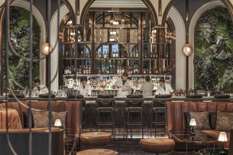 The Bangkok Social Club, featuring an Argentinian theme, presents custom craft cocktails and small plates as well as a separate cigar bar. This year the venue earned numerous accolades, ranking 13th on The World's 50 Best Bars 2023 List.© Ken Seet/Four Seasons